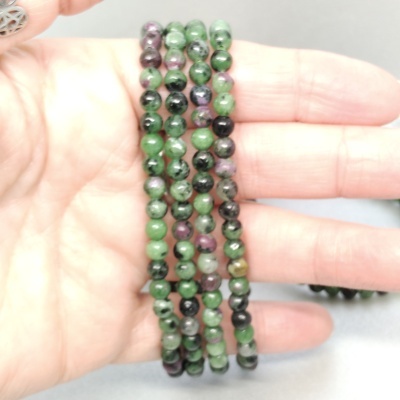 Pulseira de Zoisite com Rubi – Energia Vital e Transformação