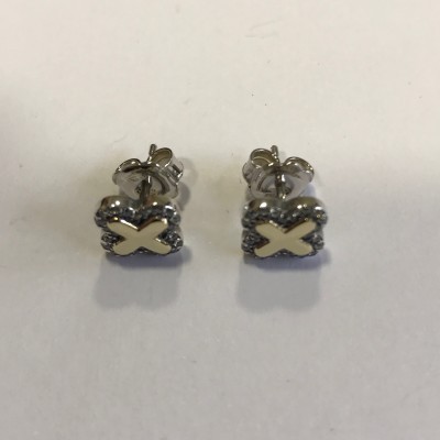 Brincos LEAF Prata e Ouro