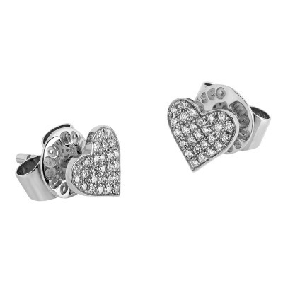 Brincos Monseo Moments Coração Diamantes