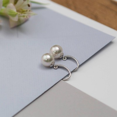 Brincos Prata e Pérolas