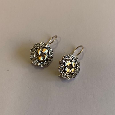 Brincos LEAF Prata e Ouro