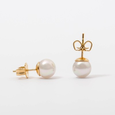 Brincos Prata Dourada e Pérolas