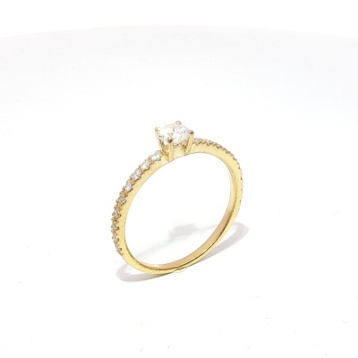 Anel Ouro 19,2kl  e Diamantes