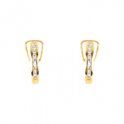 Brincos Ouro 19,2k + Zirconias