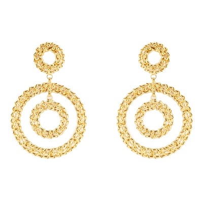 Brincos Prata Dourada