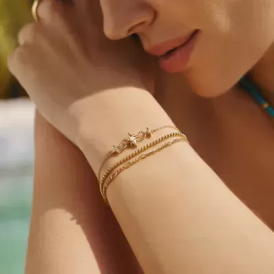 Pulseira Prata Dourada