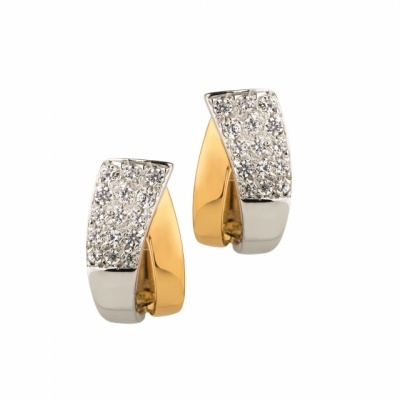 Brincos Ouro 19,2k + Zirconias