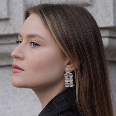 Brincos Prata Dourada