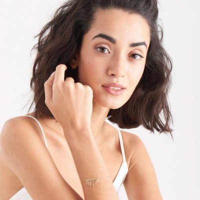 Pulseira prata dourada