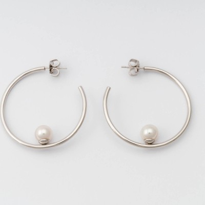 Argolas Prata e Pérola