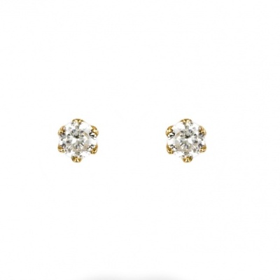 Brincos Ouro 19,2k + Zirconias