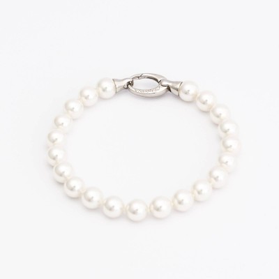 Pulseira Prata e Pérolas