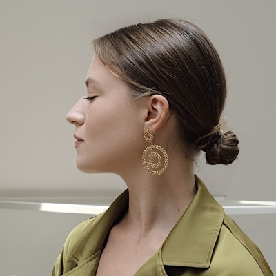 Brincos Prata Dourada