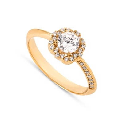 Anel Ouro 19,2k + Zirconias