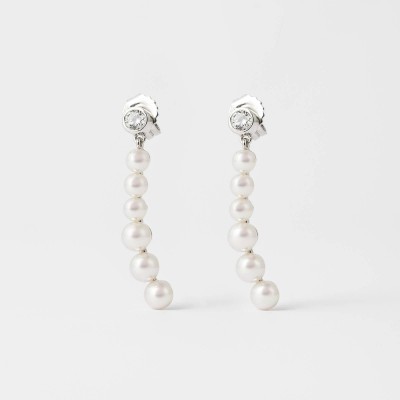 Brincos Prata, Pérolas e Zircónia