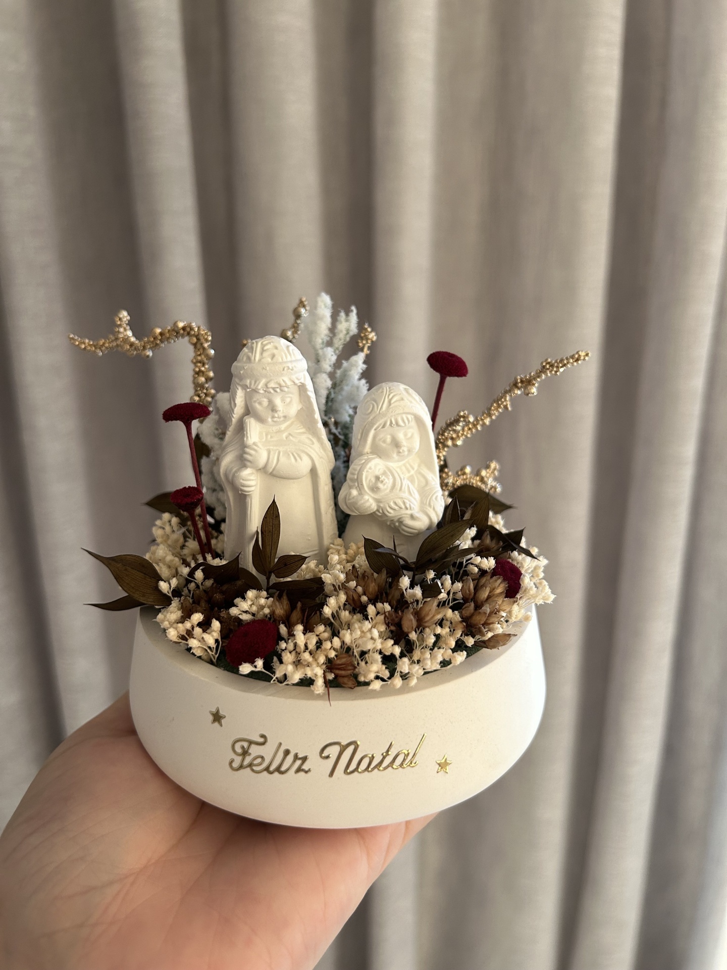 MINI PRESÉPIO BASE CERÂMICA