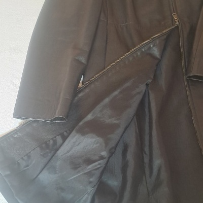 Sobretudo de Senhora em Pele Genuína Preta – Made in Italy / Women's Overcoat in Black Genuine Leather – Made in Italy