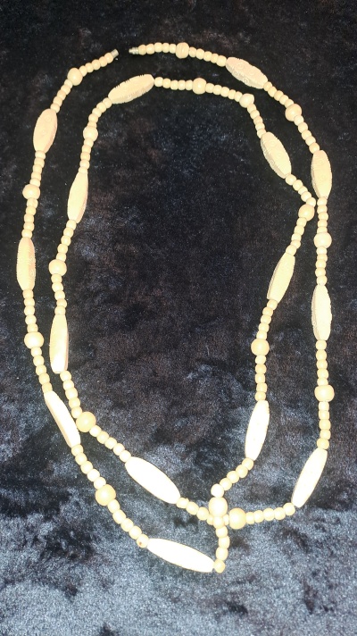 Colar Vintage em Osso Anos 70 Bijuteria Étnica Retro Artesanal / Vintage Bone Necklace 70's Ethnic Jewelry Retro Handmade