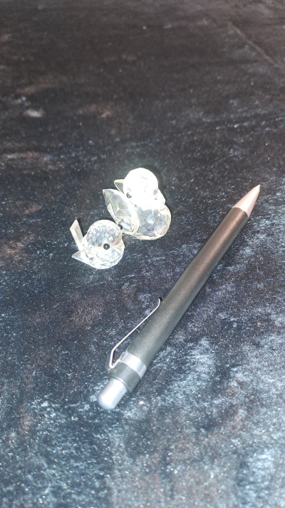 2 pássaros cristais tipo Swarowski /2 Swarowski type crystal birds