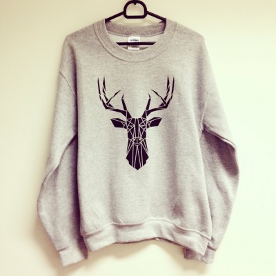 Geometric deer sweater