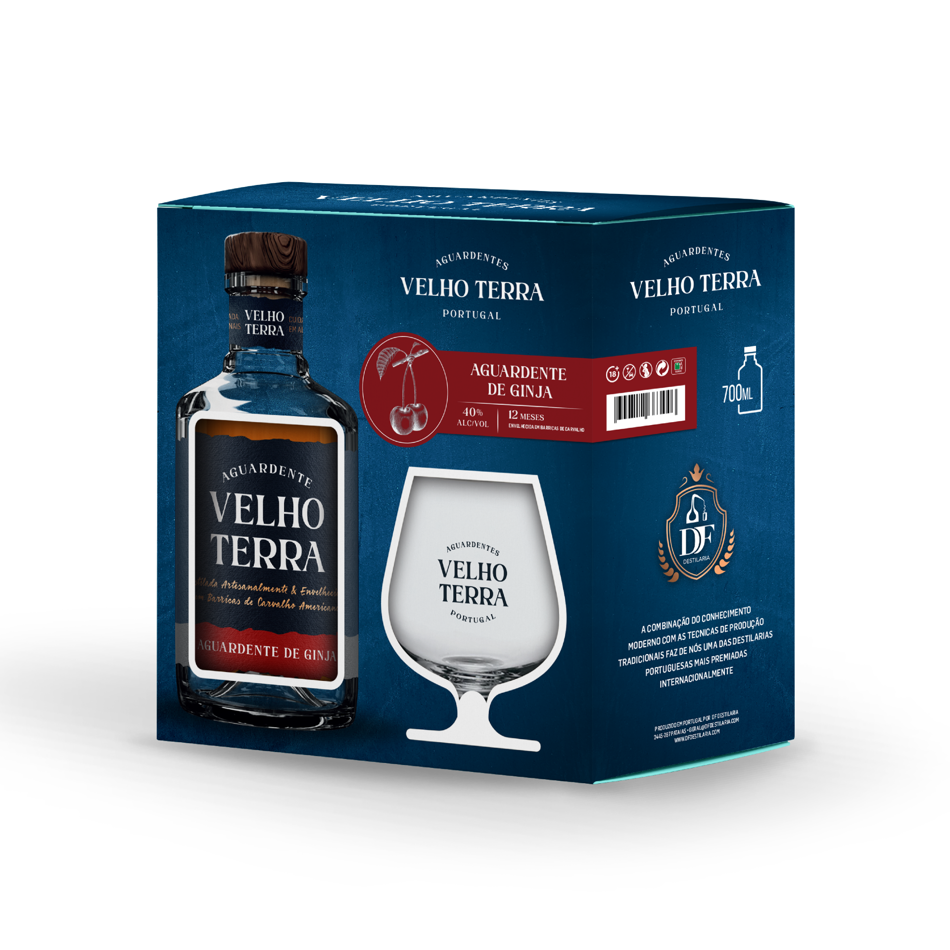 Gift Pack - Aguardente Velho Terra de Ginja com copo Gift Pack - Aguardente Velho Terra de Ginja com copo