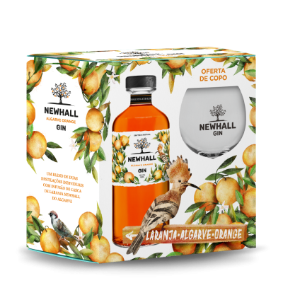 Estojo Newhall Gin 700ml com copo de Gin
