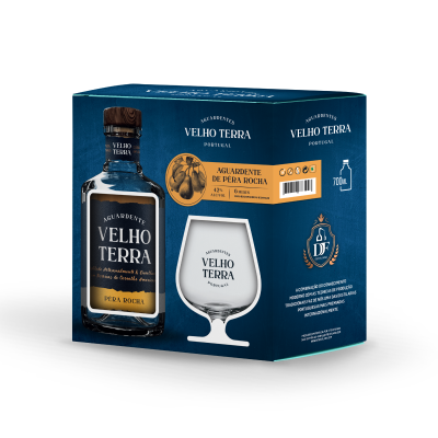 Gift Pack - Aguardente Velho Terra de Pêra Rocha com copo