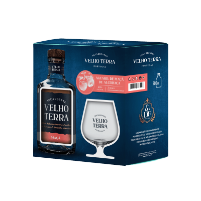Gift Pack - Aguardente Velho Terra de Maçã com copo