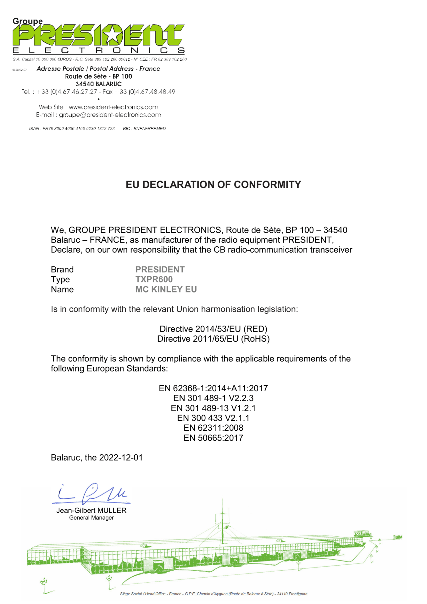 Certificado de Conformidade UE