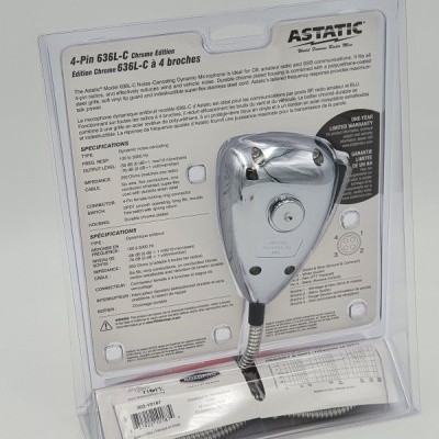 Microfone de Mão Dinámico ASTATIC 636L-C E ASTATIC RD104E-4B  | 4 Pinos
