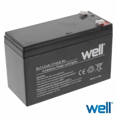 Bateria Chumbo AGM DISAT e Well 12V, 9AH, F1 (151mm x 65mm x 100mm)