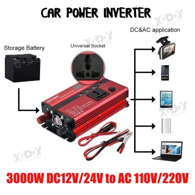 Inversores DC/AC Onda Sinusoidal - 12Vdc/24Vdc to 230Vac 150w/2000w  C/USB