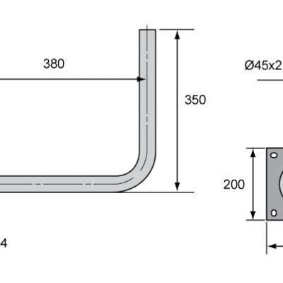 Suporte Tipo L  Ref 7349  380X350MM