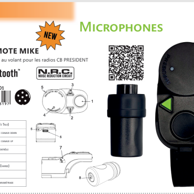 Microfone de mão  PRESIDENT REMOTE MIKE BT