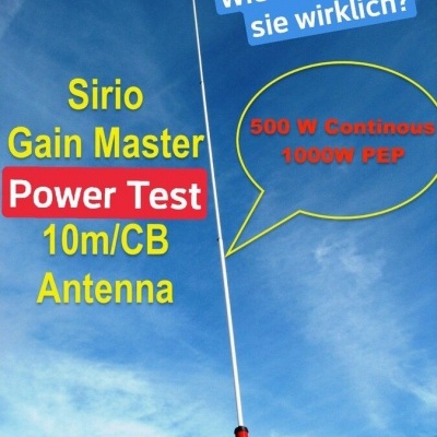 Antena Base Gain-Master CB\27Mhz AM FM SSB 5/8 - Fibra + Choke | 25.5-30 MHz No tuning required 10/11/12M
