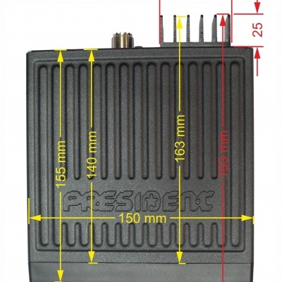 Rádio CB 27Mhz/11m  President TAYLOR IV ASC Multinormas