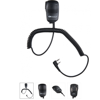 Microfone/Altifalante de mão com cabo espiral  e botão PTT - PWR-600X, KENWOOD, BAOFENG, DYNASCAN KOMBIX, ADI, ALAN/MIDLAND, HYTERA,YAESU, MOTOROLA, UNIMO, ICOM. ALINCO, COBRA, MAXON, WINTEC, REXON, PRESIDENT