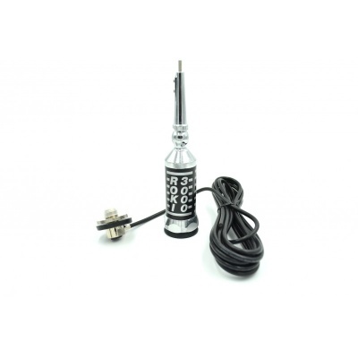 Antena Móvel CB 27Mhz  LEMM ROKI (AT3000) 1.70m  C/Cabo SO239