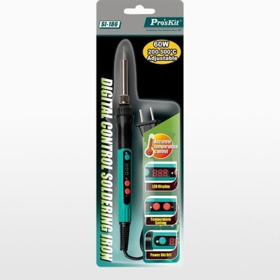 Ferro De Soldar C/ Display Regulável 60W 200/500ºC PROSKIT SI-186F