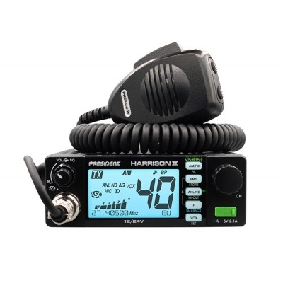 Rádio CB 27Mhz/11m  President  HARRISON-II - AM/FM  Multinormas