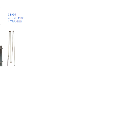 Antena Base  CB 27Mhz AM FM SSB  FIBRA  TAGRA  CB-04 - Com 4 Tramos