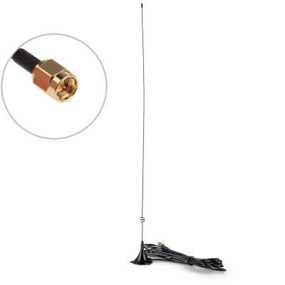 Antena Móvel Dual Banda 144/430Mhz Moonraker MRM-100S Mini SMA Macho