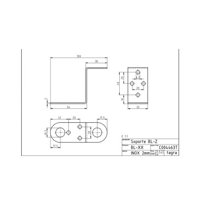 Suporte Metálico de Antena Tagra C004463T