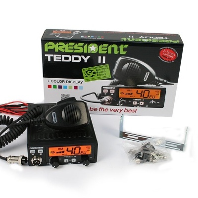 Rádio CB 27Mhz/11m  President TEDDY II e TEDDY II + ASC/VOX  - AM/FM  Multinormas