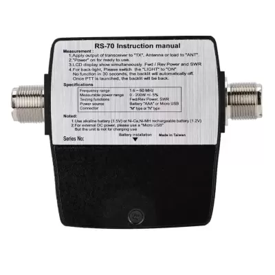 Medidor  Ondas Estacionárias SWR/ROE RS-70MAX - AM/FM/SSB/DMR