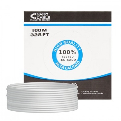 Cabo  Rede  Rígido Blindado  FTP CAT6  100M NANOCABLE  Ref 0902  AWG24 CU 100%