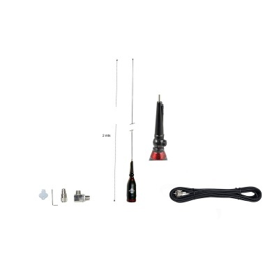 Antena Móvel CB/27Mhz SIRTEL SANTIAGO 1200 PL + Cabo+ Base - ORIGINAL