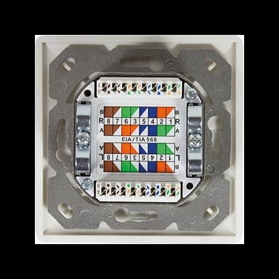 Tomada de Superfície  Rede  2xRJ45  CAT6 UTP  Logilink NP0006