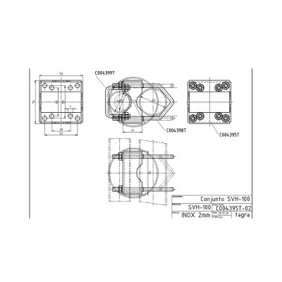 Suporte Metálico de Antena Tagra  SVH-100