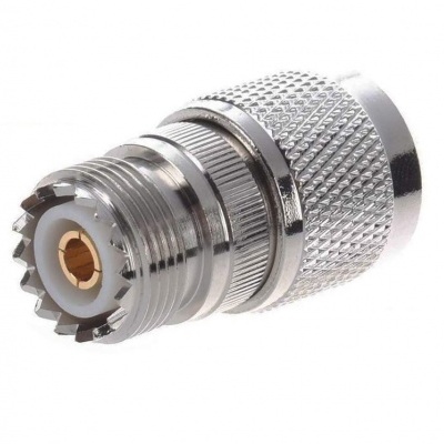 Adaptadora Tipo N Macho | PL 259 UHF Fêmea -Teflon